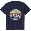 imageStar Wars Skeleton Crew Vintage Sunset Profiles TShirtNavy Blue
