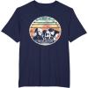 imageStar Wars Skeleton Crew Vintage Sunset Profiles TShirtNavy Blue