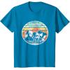 imageStar Wars Skeleton Crew Vintage Sunset Profiles TShirtSapphire Blue