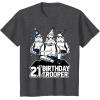 imageStar Wars Stormtrooper Party Hats Trio 21st Birthday Trooper TShirtDark Heather Grey