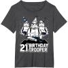 imageStar Wars Stormtrooper Party Hats Trio 21st Birthday Trooper TShirtDark Heather Grey