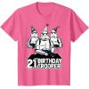 imageStar Wars Stormtrooper Party Hats Trio 21st Birthday Trooper TShirtPink Heather