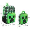 imageStar Wars The Dark Side 2Piece 16quot Premium Backpack ampamp Lunch Kit Set For School And TravelMinecraft Creepers Green