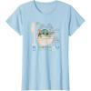 imageStar Wars The Mandalorian Grogu 1st Birthday Sketch TShirtBaby Blue