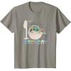 imageStar Wars The Mandalorian Grogu 1st Birthday Sketch TShirtSlate Grey