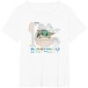imageStar Wars The Mandalorian Grogu 1st Birthday Sketch TShirtWhite