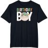 imageStar Wars The Mandalorian Grogu Birthday Orange ampamp Green V1 TShirtBlack