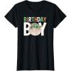 imageStar Wars The Mandalorian Grogu Birthday Orange ampamp Green V1 TShirtBlack