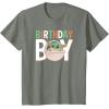 imageStar Wars The Mandalorian Grogu Birthday Orange ampamp Green V1 TShirtOlive Heather