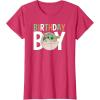 imageStar Wars The Mandalorian Grogu Birthday Orange ampamp Green V1 TShirtRed Heather