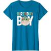 imageStar Wars The Mandalorian Grogu Birthday Orange ampamp Green V1 TShirtSapphire Blue