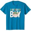 imageStar Wars The Mandalorian Grogu Birthday Orange ampamp Green V1 TShirtSapphire Blue