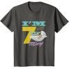 imageStar Wars The Mandalorian The Child Kids 7th Birthday TShirtAsphalt Grey