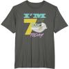 imageStar Wars The Mandalorian The Child Kids 7th Birthday TShirtAsphalt Grey