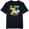 imageStar Wars The Mandalorian The Child Kids 7th Birthday TShirtBlack