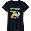 imageStar Wars The Mandalorian The Child Kids 7th Birthday TShirtBlack