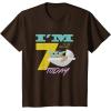 imageStar Wars The Mandalorian The Child Kids 7th Birthday TShirtBrown