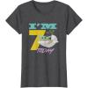imageStar Wars The Mandalorian The Child Kids 7th Birthday TShirtDark Heather Grey