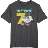 imageStar Wars The Mandalorian The Child Kids 7th Birthday TShirtDark Heather Grey