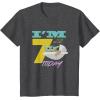 imageStar Wars The Mandalorian The Child Kids 7th Birthday TShirtDark Heather Grey
