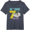 imageStar Wars The Mandalorian The Child Kids 7th Birthday TShirtHeather Blue