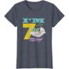 imageStar Wars The Mandalorian The Child Kids 7th Birthday TShirtHeather Blue