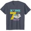 imageStar Wars The Mandalorian The Child Kids 7th Birthday TShirtHeather Blue