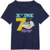 imageStar Wars The Mandalorian The Child Kids 7th Birthday TShirtNavy Blue