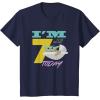 imageStar Wars The Mandalorian The Child Kids 7th Birthday TShirtNavy Blue