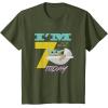imageStar Wars The Mandalorian The Child Kids 7th Birthday TShirtOlive Green