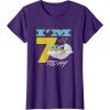 imageStar Wars The Mandalorian The Child Kids 7th Birthday TShirtPurple