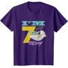 imageStar Wars The Mandalorian The Child Kids 7th Birthday TShirtPurple