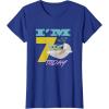 imageStar Wars The Mandalorian The Child Kids 7th Birthday TShirtRoyal Blue
