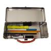 imageThe Tin Box Company Baby Yoda Grogu Box with Handle Clasp ampamp Hinge Locking with Clasp Pencil Box Star Wars and MandalorianCrayola 2021