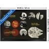 imageTrends International Star Wars Moving At Lightspeed  Millennium Falcon Wall Poster 34L x 224W Premium Unframed VersionBlack Framed Version