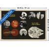 imageTrends International Star Wars Moving At Lightspeed  Millennium Falcon Wall Poster 34L x 224W Premium Unframed VersionBlonde Framed Version