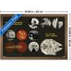 imageTrends International Star Wars Moving At Lightspeed  Millennium Falcon Wall Poster 34L x 224W Premium Unframed VersionBronze Framed Version