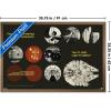 imageTrends International Star Wars Moving At Lightspeed  Millennium Falcon Wall Poster 34L x 224W Premium Unframed VersionBronze Framed Version