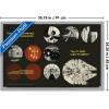 imageTrends International Star Wars Moving At Lightspeed  Millennium Falcon Wall Poster 34L x 224W Premium Unframed VersionGray Framed Version