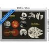 imageTrends International Star Wars Moving At Lightspeed  Millennium Falcon Wall Poster 34L x 224W Premium Unframed VersionGray Framed Version