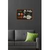 imageTrends International Star Wars Moving At Lightspeed  Millennium Falcon Wall Poster 34L x 224W Premium Unframed VersionMahogany Framed Version