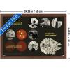 imageTrends International Star Wars Moving At Lightspeed  Millennium Falcon Wall Poster 34L x 224W Premium Unframed VersionMahogany Framed Version