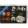 imageTrends International Star Wars Moving At Lightspeed  Millennium Falcon Wall Poster 34L x 224W Premium Unframed VersionPremium Unframed Version