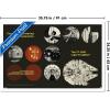 imageTrends International Star Wars Moving At Lightspeed  Millennium Falcon Wall Poster 34L x 224W Premium Unframed VersionWhite Framed Version