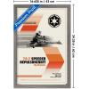 imageTrends International Star Wars Moving At Lightspeed  Speeder Bike Wall Poster 34L x 224W Premium Unframed VersionBarnwood Framed Version