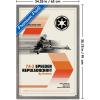 imageTrends International Star Wars Moving At Lightspeed  Speeder Bike Wall Poster 34L x 224W Premium Unframed VersionBarnwood Framed Version