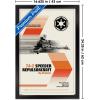 imageTrends International Star Wars Moving At Lightspeed  Speeder Bike Wall Poster 34L x 224W Premium Unframed VersionBlack Framed Version