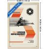 imageTrends International Star Wars Moving At Lightspeed  Speeder Bike Wall Poster 34L x 224W Premium Unframed VersionBlonde Framed Version