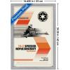 imageTrends International Star Wars Moving At Lightspeed  Speeder Bike Wall Poster 34L x 224W Premium Unframed VersionGray Framed Version