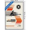 imageTrends International Star Wars Moving At Lightspeed  Speeder Bike Wall Poster 34L x 224W Premium Unframed VersionGray Framed Version